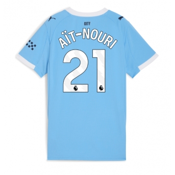 Billige Fotballdrakt Manchester City Rayan Ait-Nouri #21 Replika Hjemmedrakt Dame 2025-26 Kortermet